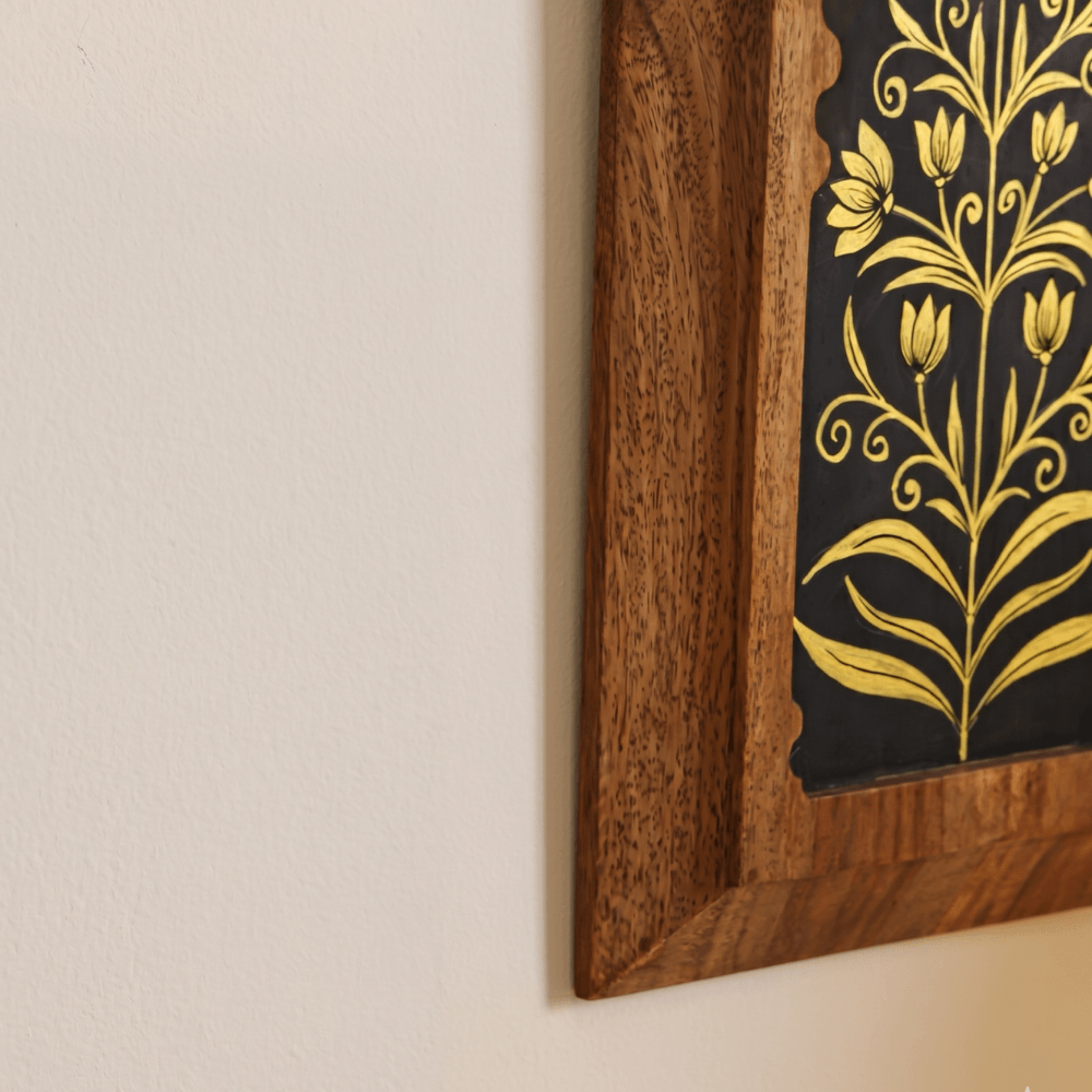 Ayana Jharokha wall décor by Mirai Woods featuring intricate wooden carvings and traditional Indian design elements.