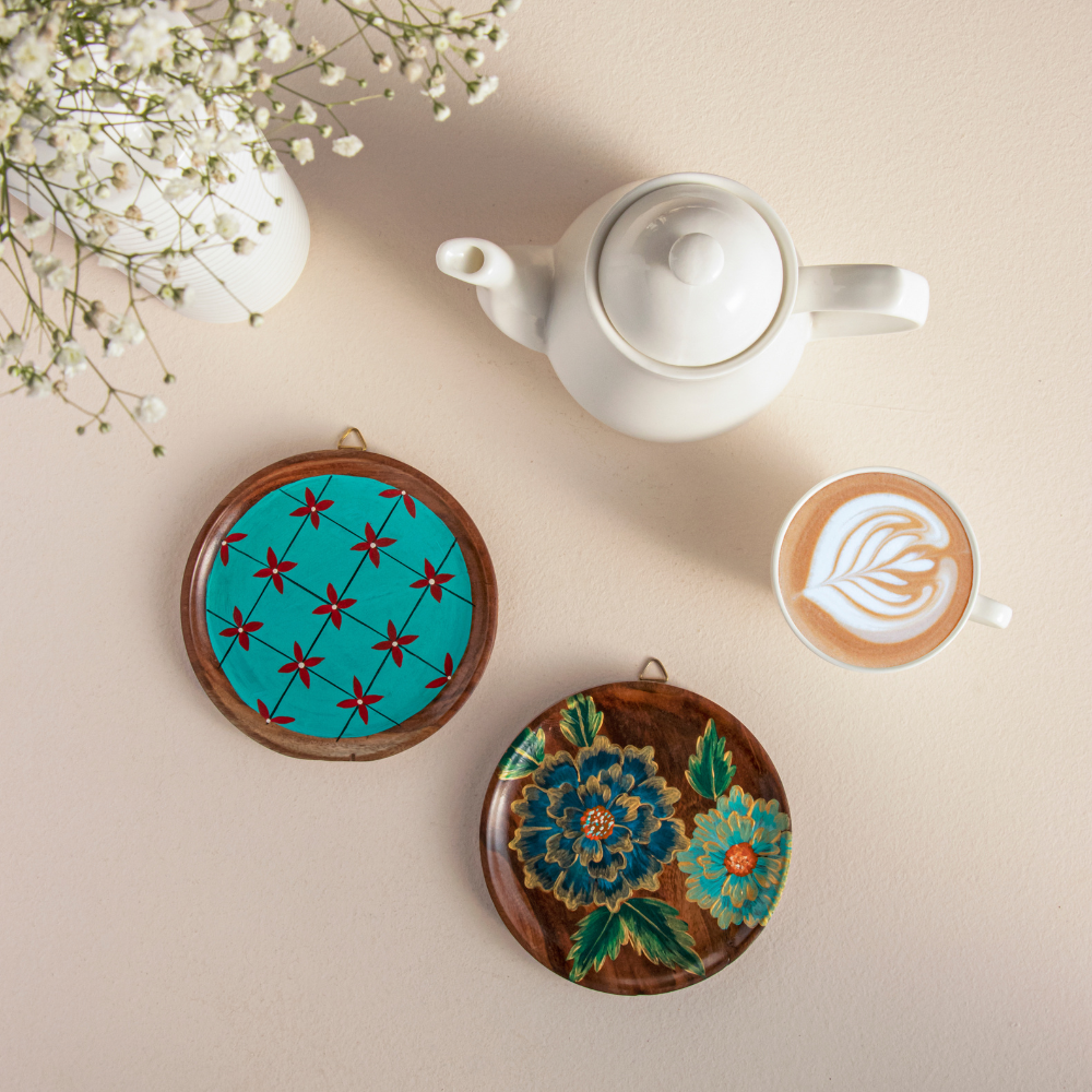 Chitraksh Artistic Wooden Wall Plates | Premium Wall Decor