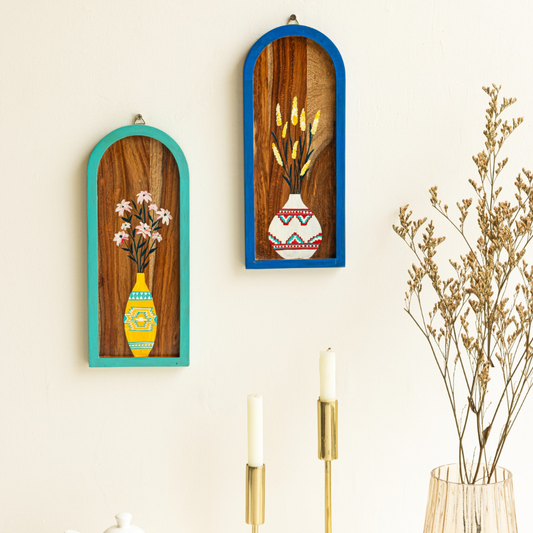 Udaya Wooden Wall Plates | Bright Artistic Decor