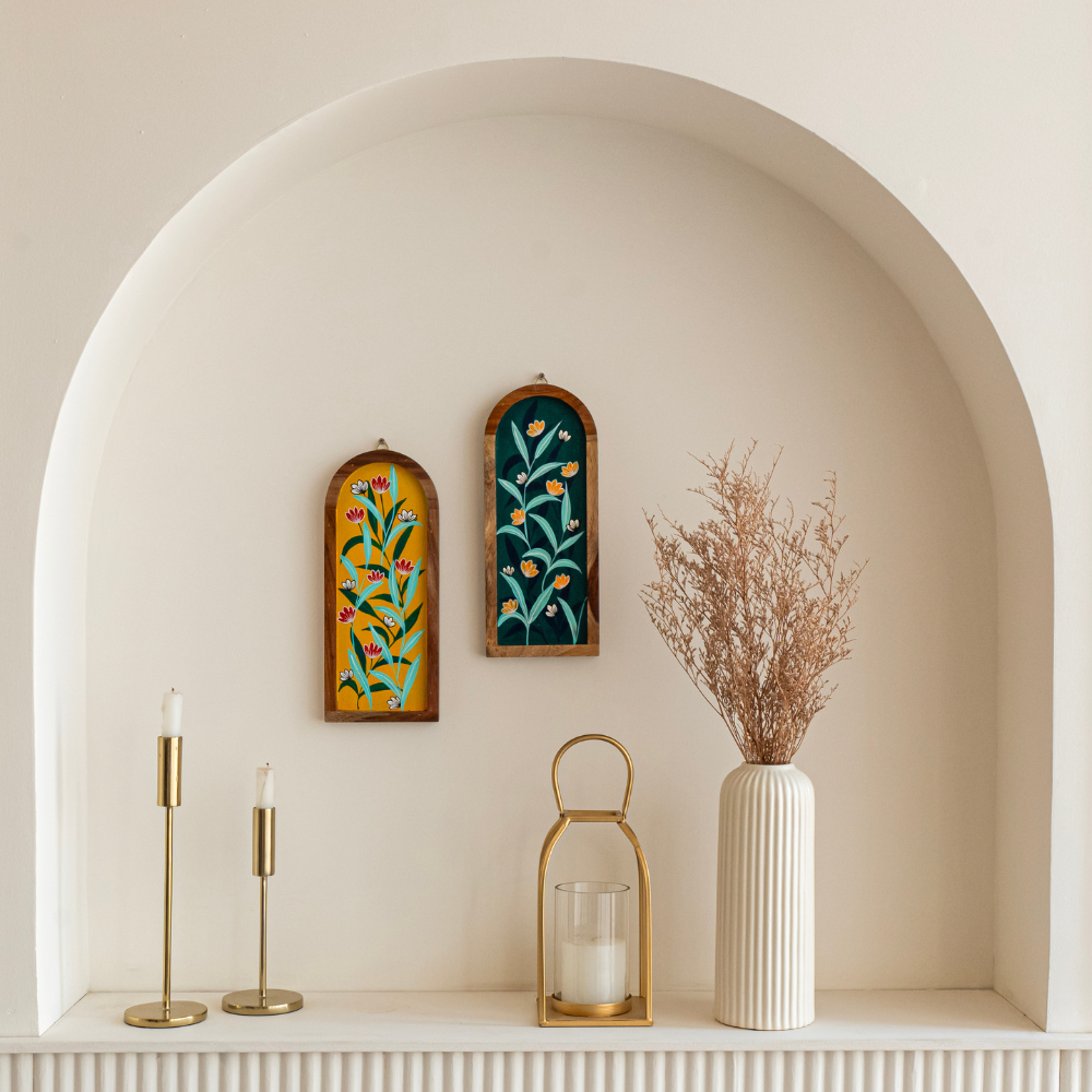 Dhanshree Hand-Painted Wall Plates | Elegant Home Decor