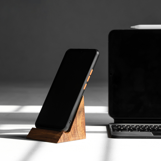 Pramiti Mango Wood Phone Stand | Desk Decor Holder