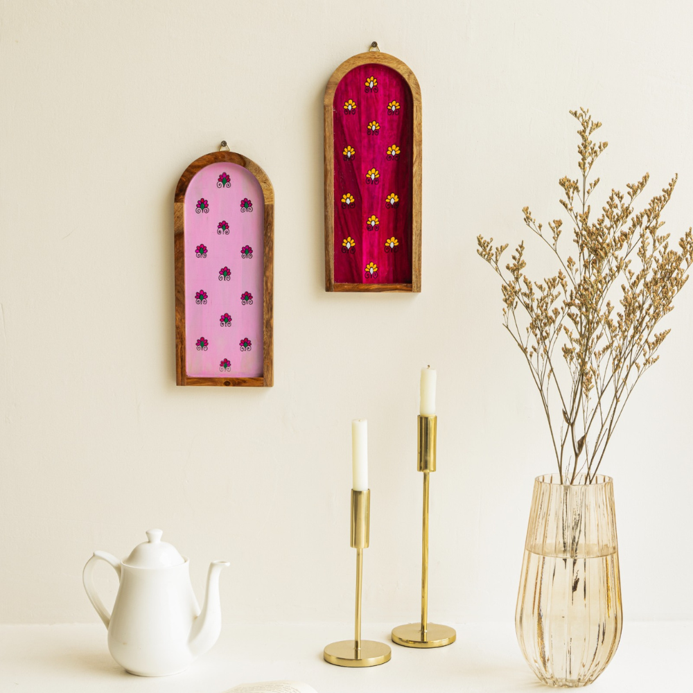 Anuka Hand-Painted Wall Plates | Living Room Decor