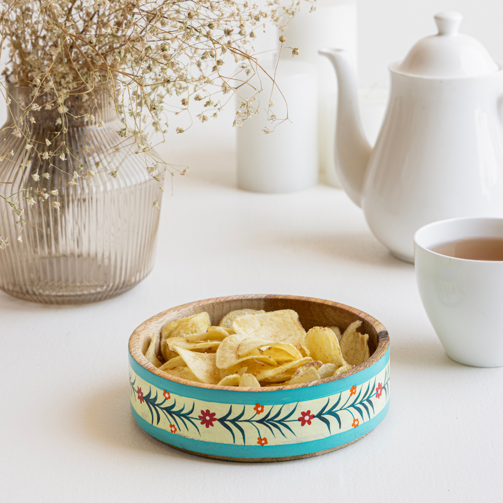 Nihita Wooden Salad Bowl | 400ml Handcrafted Serving Bowl