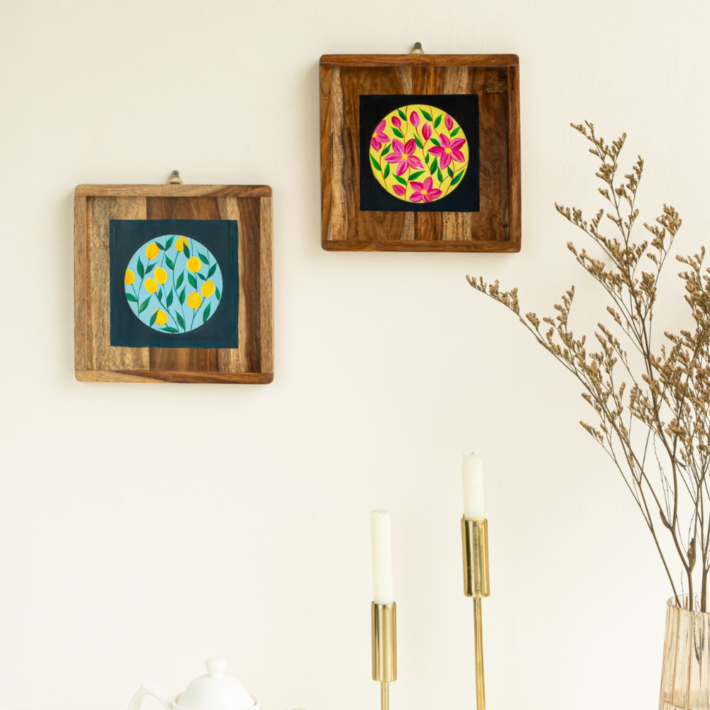 Mirai woods ® Ayushman Wall Plates Decor Hanging for Home | Living Room |