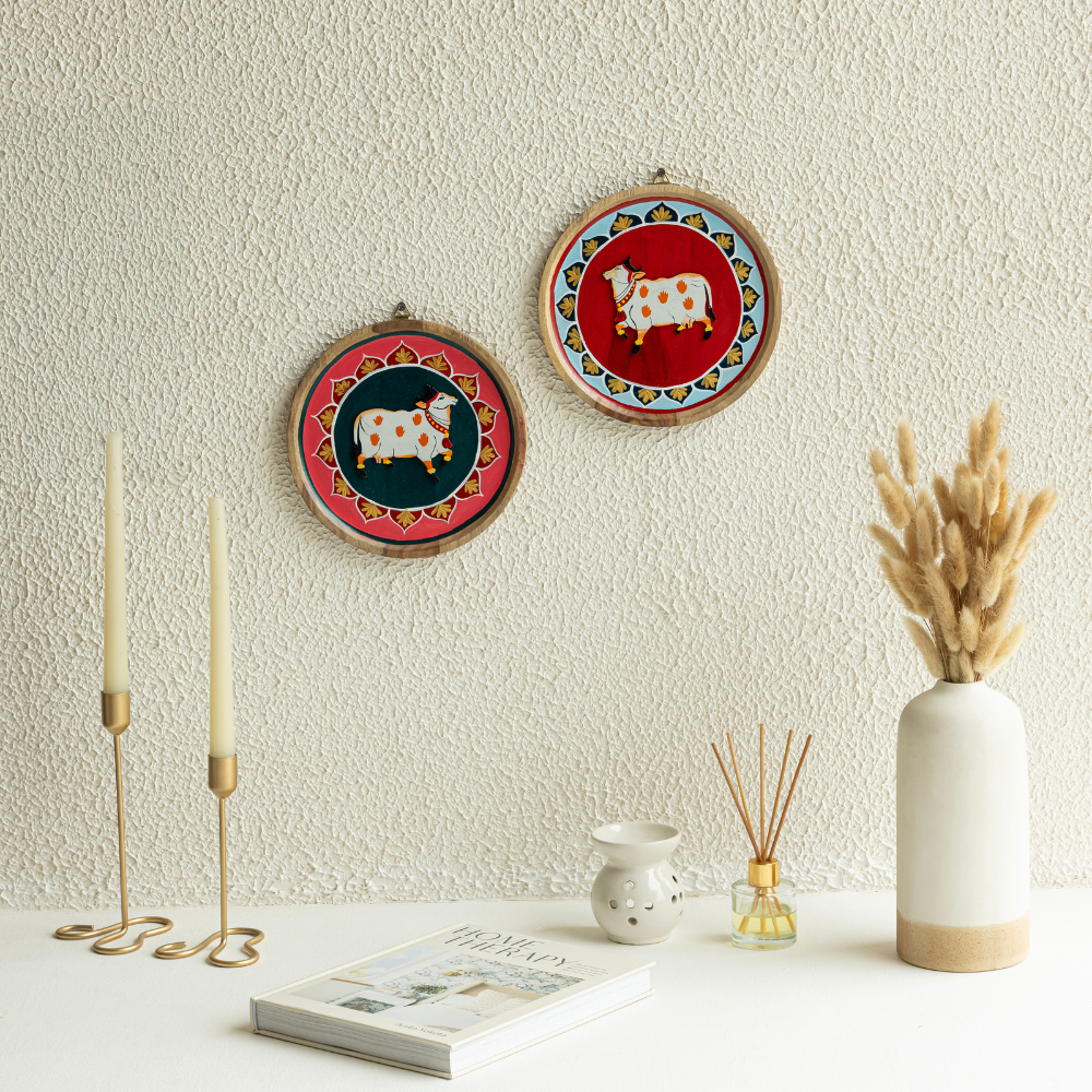 Samisi Hand-Painted Wall Plates | Living Room Decor