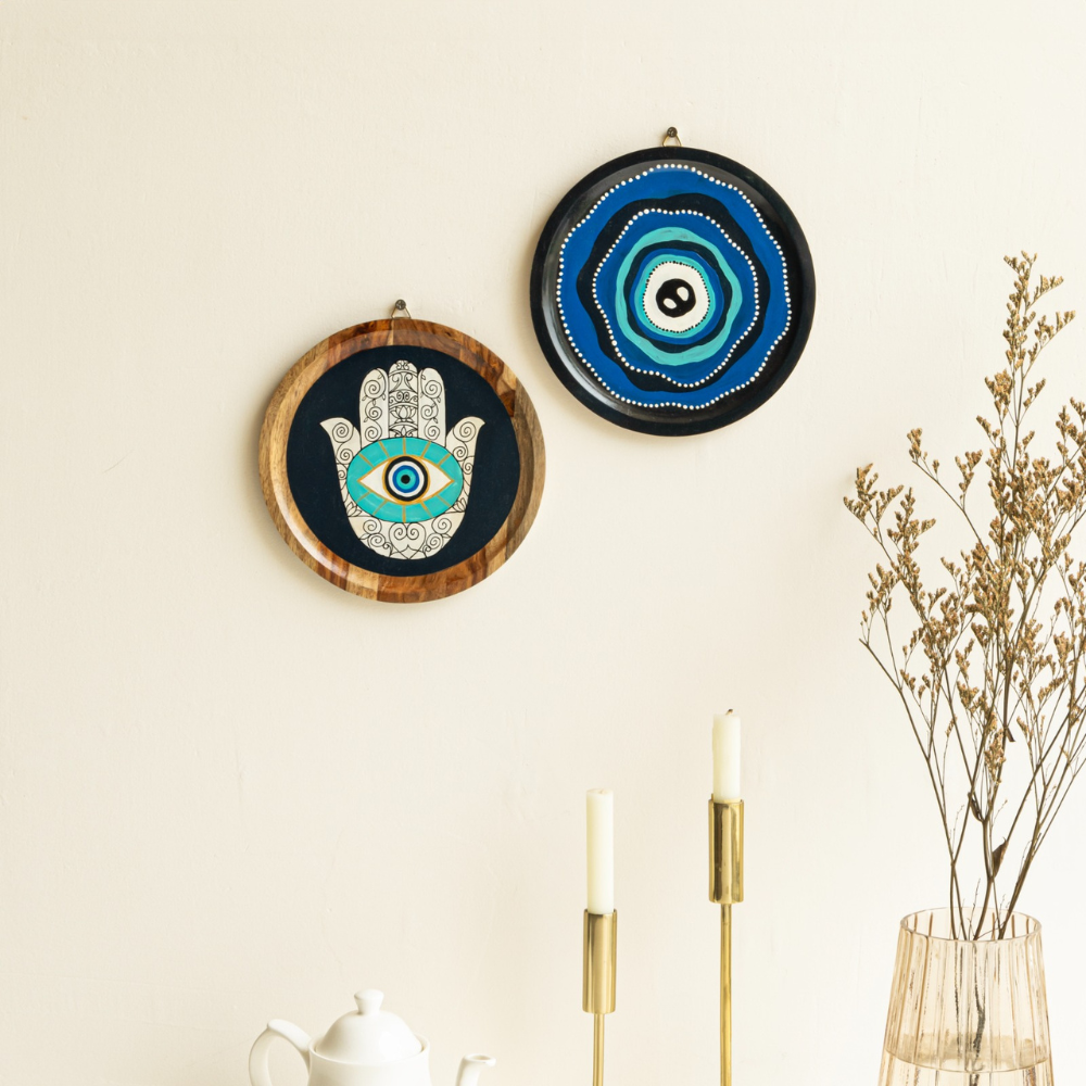 Jiva Evil Eye Wall Plates | Protective Wall Decor