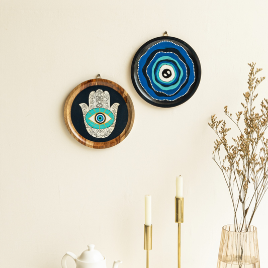 Jiva Evil Eye Wall Plates | Protective Wall Decor