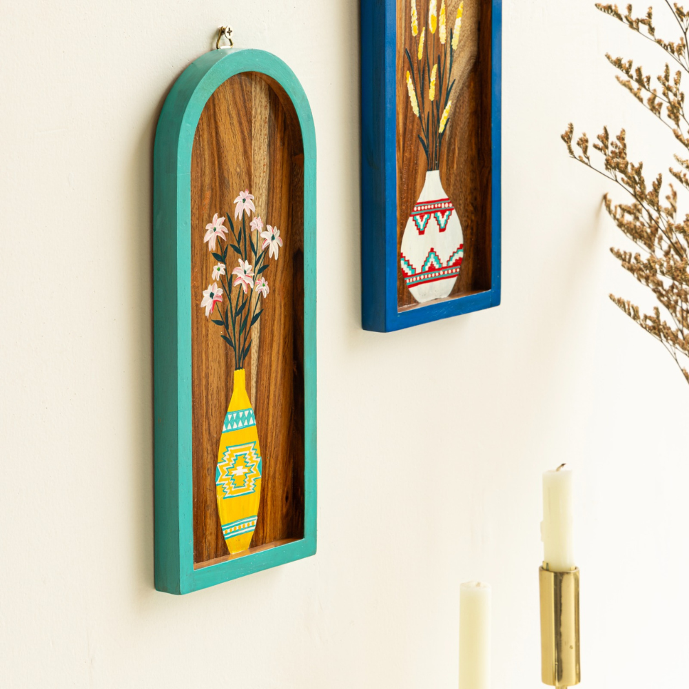 Udaya Wooden Wall Plates | Bright Artistic Decor