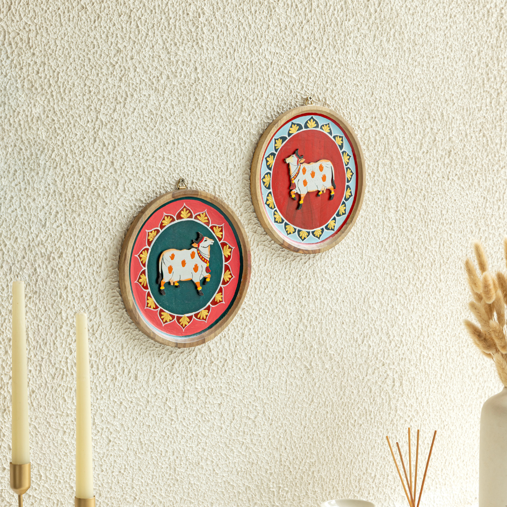 Samisi Hand-Painted Wall Plates | Living Room Decor