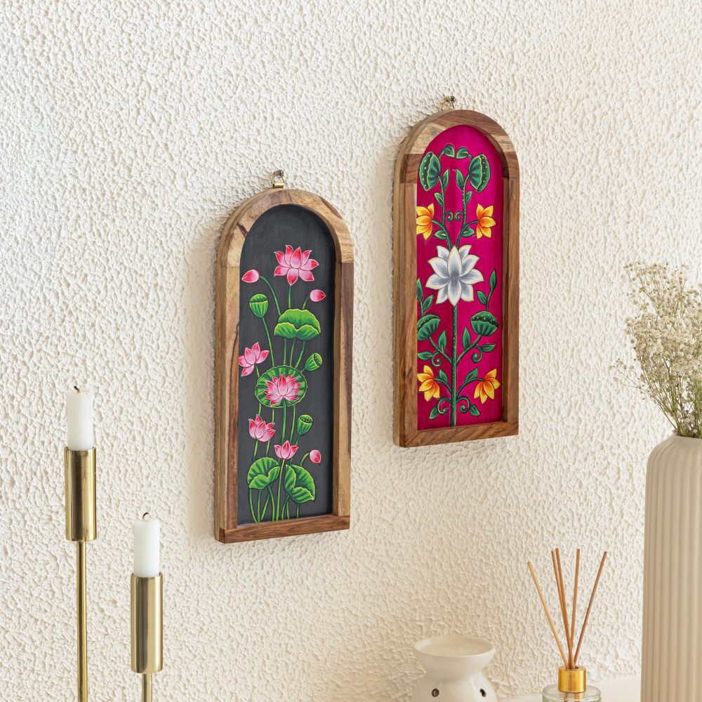 Sreyash Wooden Wall Plates | Artistic Living Room Decor