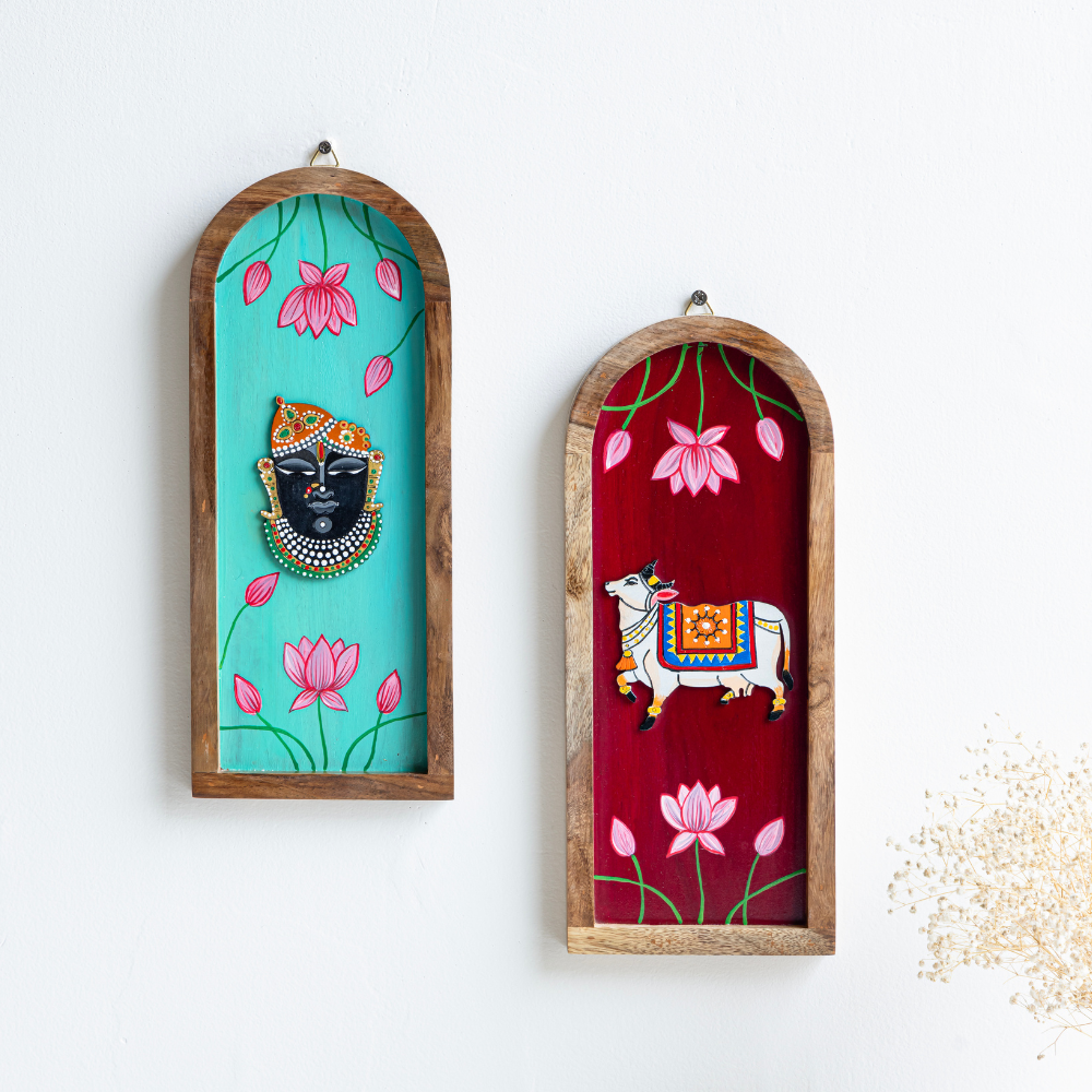 Keshva Wooden Wall Plates | Artistic Home Decor