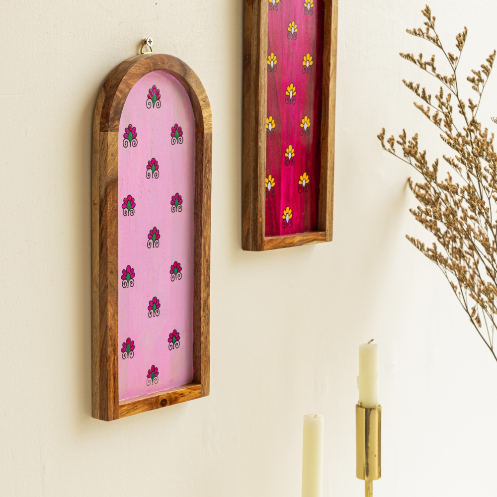 Anuka Hand-Painted Wall Plates | Living Room Decor