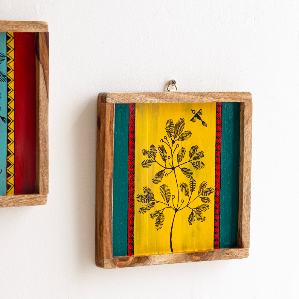 Abhiyanjana Artistic Wall Plates | Handcrafted Wooden Decor