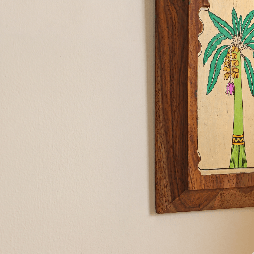 Intricate wooden cJharokha wall decor by Mirai Woods featuring traditional carvings and detailed craftsmanship.