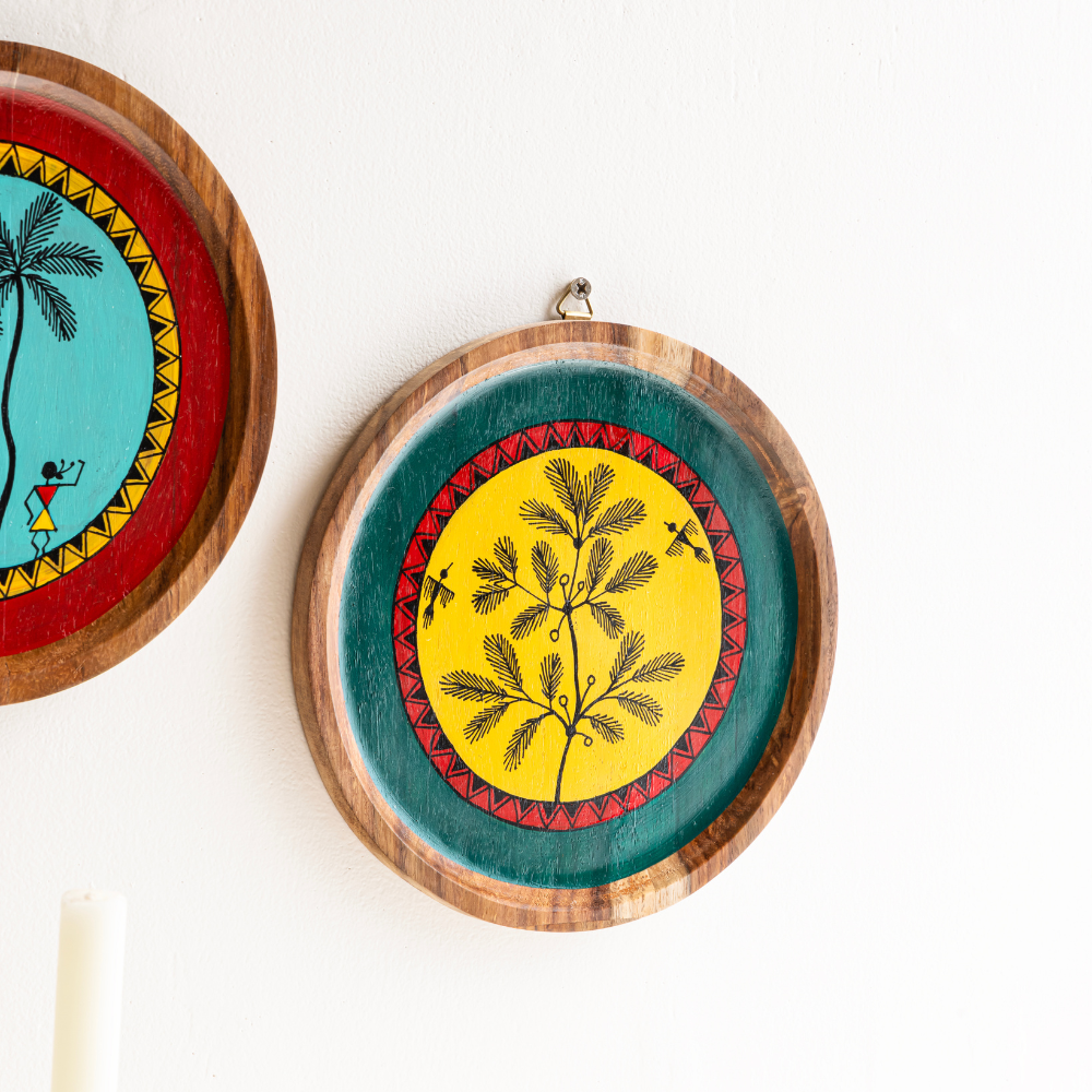 Tavasya Hand-Painted Wall Plates | Premium Wall Decor