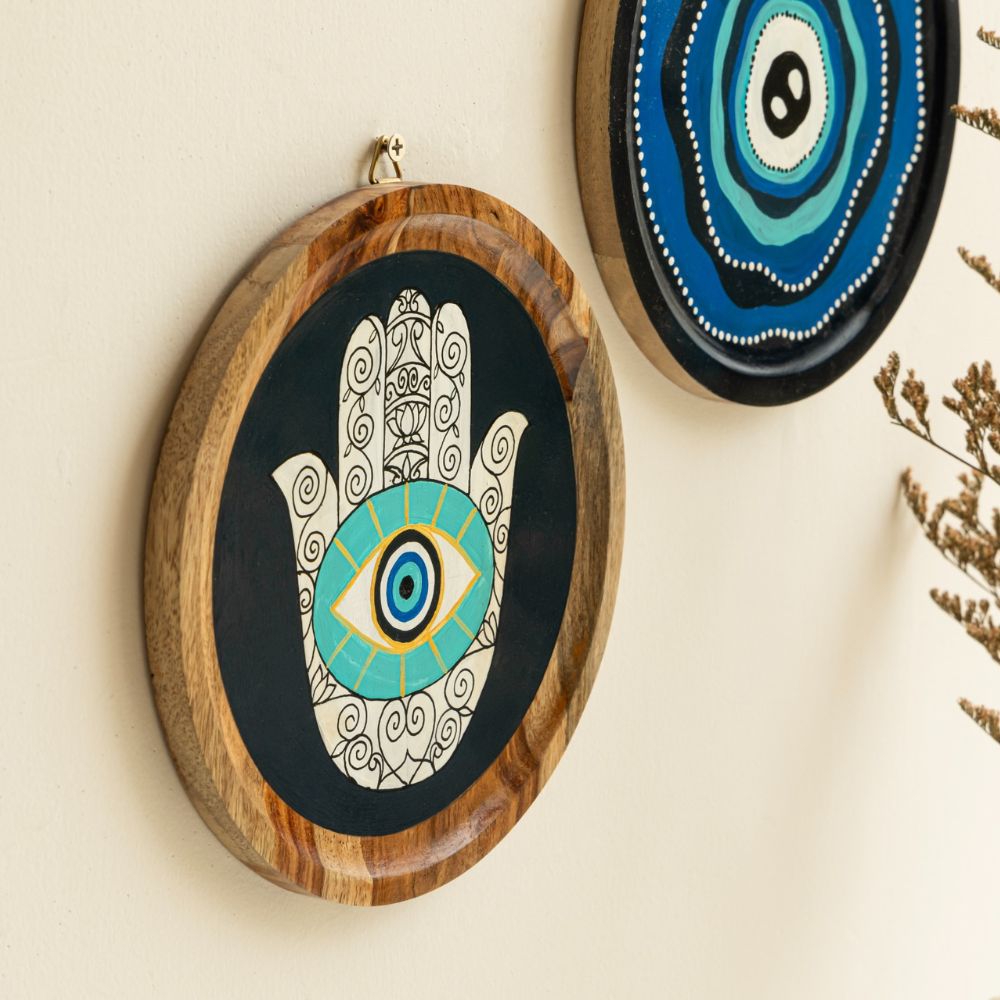 Jiva Evil Eye Wall Plates | Protective Wall Decor