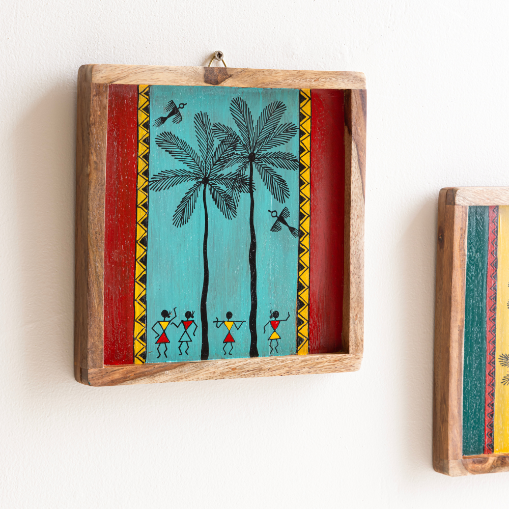 Abhiyanjana Artistic Wall Plates | Handcrafted Wooden Decor