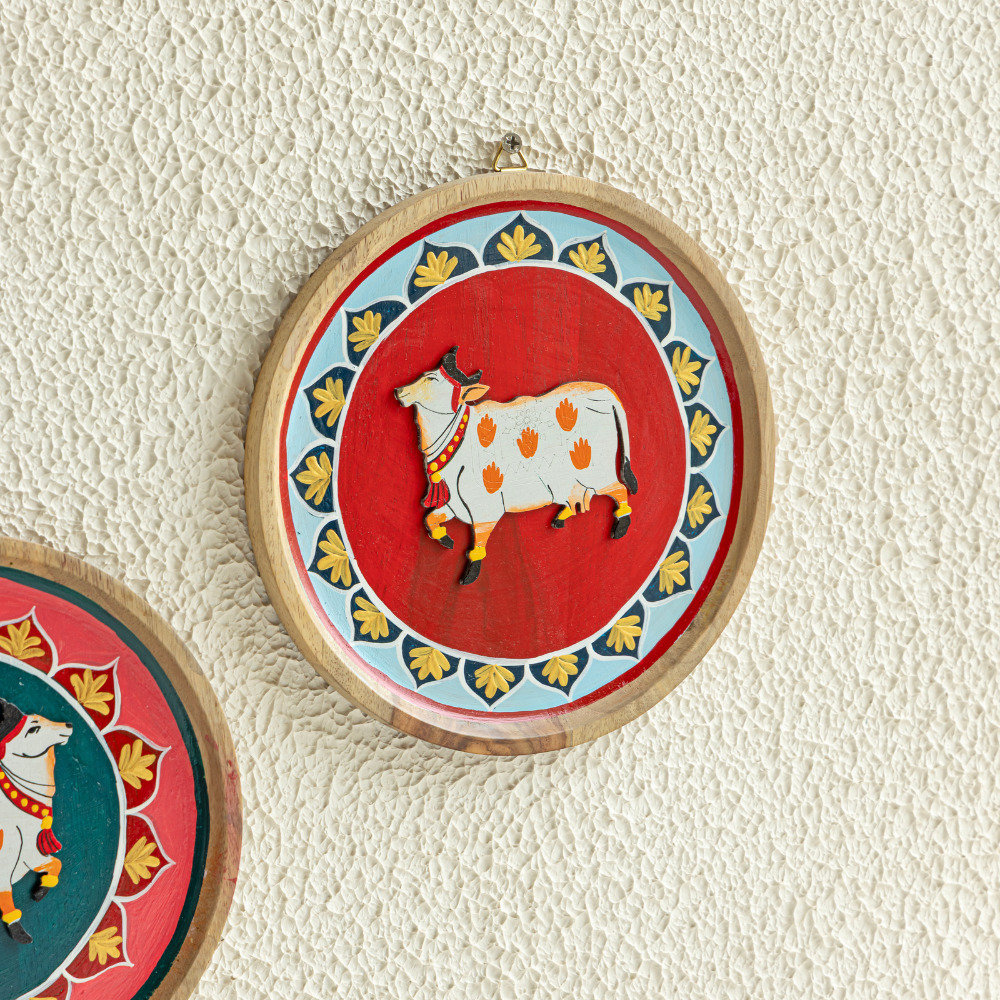 Samisi Hand-Painted Wall Plates | Living Room Decor