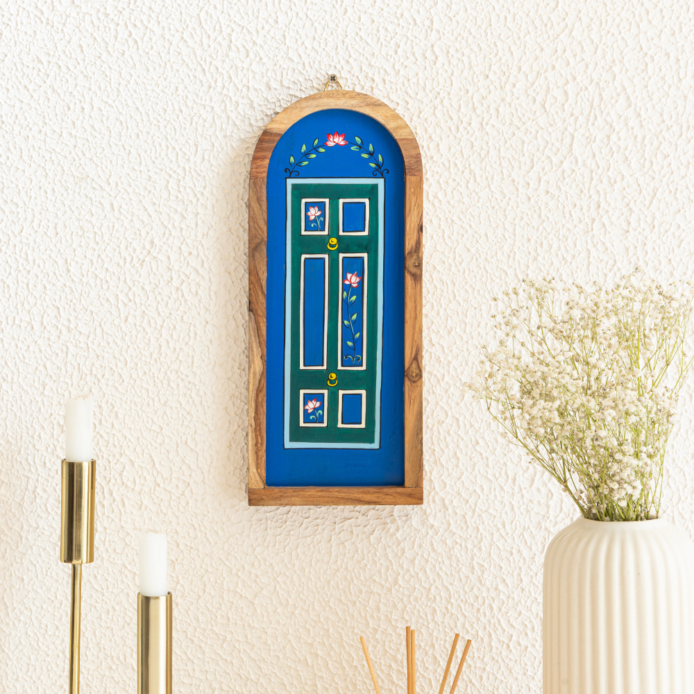 Vijay Dwar Wooden Wall Plates | Traditional Entry Decor