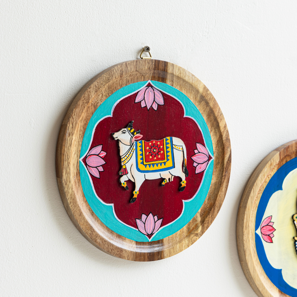 Mirai Woods ® Ananta Wall Plates Decor Hanging for Home | Living Room | Dining |