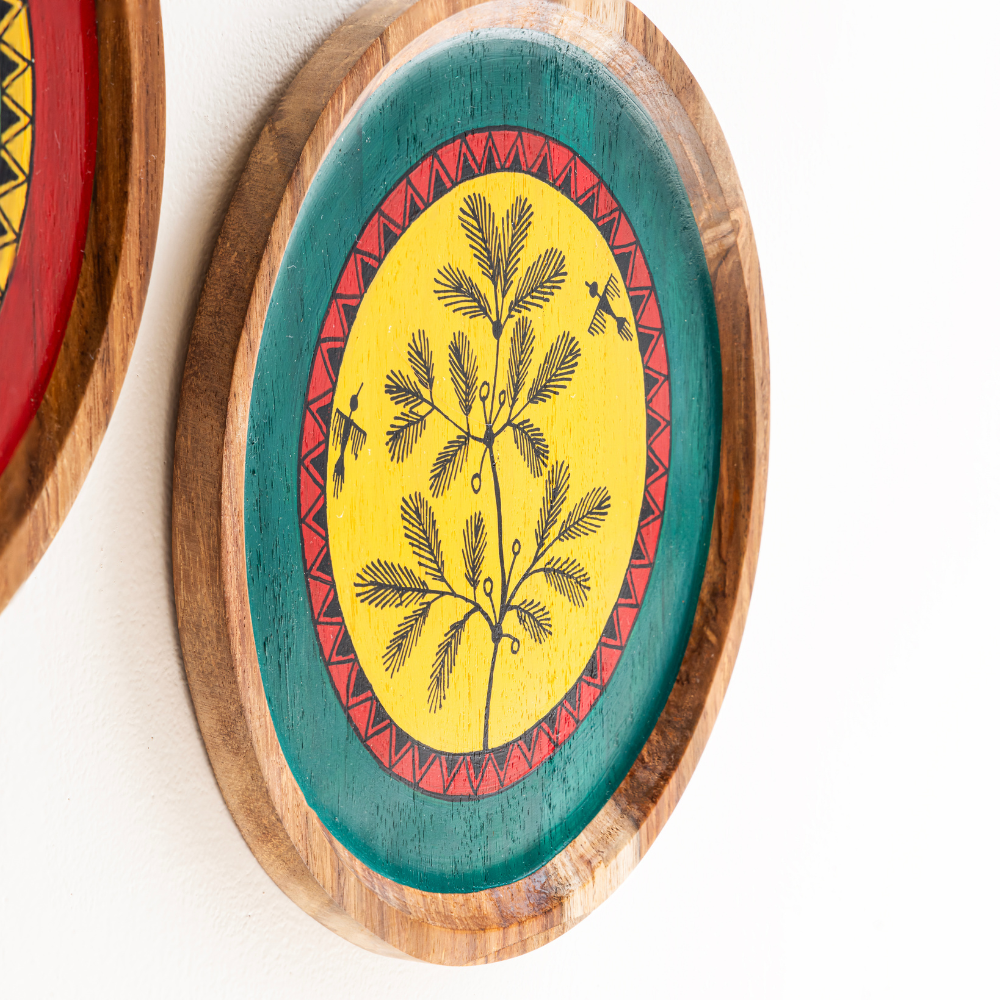 Tavasya Hand-Painted Wall Plates | Premium Wall Decor