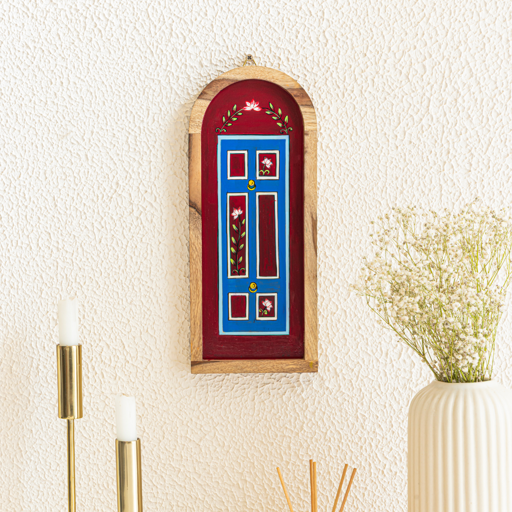 Vijay Dwar Wooden Wall Plates | Traditional Entry Decor