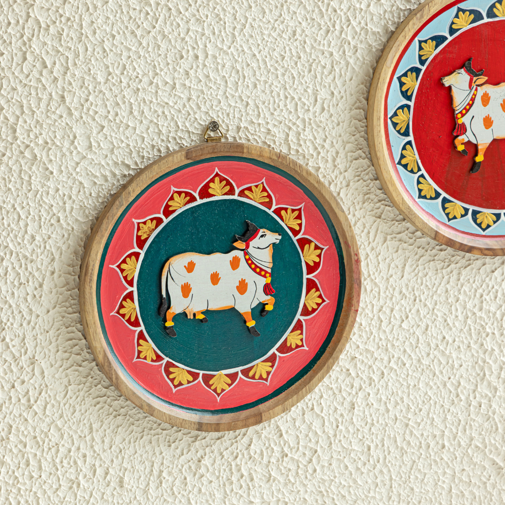 Samisi Hand-Painted Wall Plates | Living Room Decor