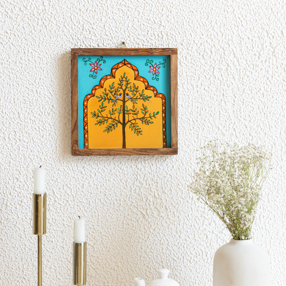 Madhuvak Wooden Wall Plates | Premium Artistic Decor