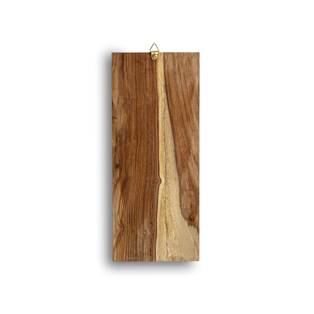 Mirai woods ¨ Sristi-Wall Plates Decor Hanging for Home | Living Room | Dining | Staircase | Wall Hanging | Hand Painted Solid Wood Vertcial Plates | Set of 2 | Size-5"x12"