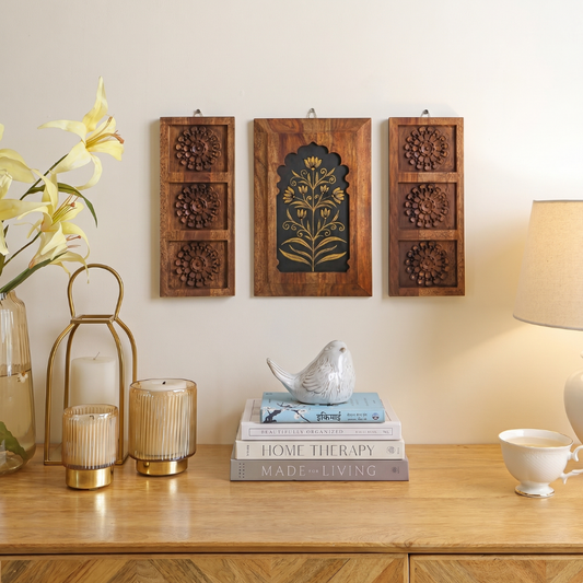 Katha Jharokha Wall decor  I Set of 3 |