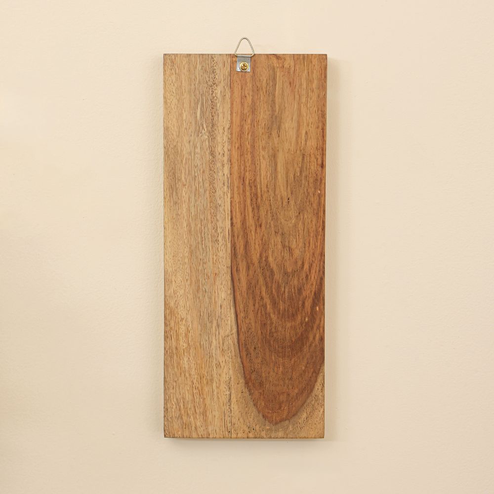 “Mṛga-Vana” Handcrafted Wooden Wall Art with Cane Webbing & Indigo Woodland Art
